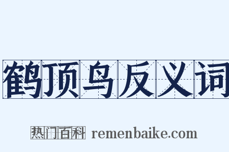 鹤顶鸟反义词是什么意思的图片